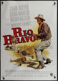 4j0453 RIO BRAVO German R1969 John Wayne, Ricky Nelson, Martin, Brennan, Hawks, art by Mascii!