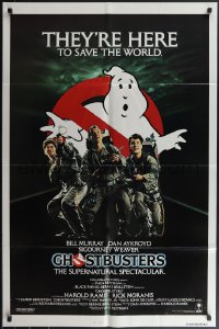 4j0954 GHOSTBUSTERS int'l 1sh 1984 Bill Murray, Aykroyd & Ramis are here to save the world!