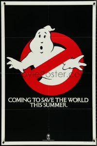 4j0955 GHOSTBUSTERS teaser 1sh 1984 Ivan Reitman sci-fi horror, coming to save the world this Summer