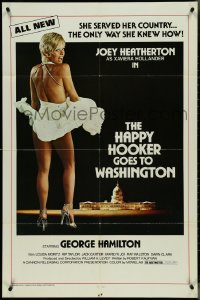 4j0978 HAPPY HOOKER GOES TO WASHINGTON 1sh 1977 Joey Heatherton serves country the only way she knows