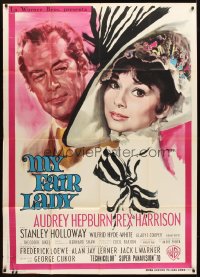 4j0239 MY FAIR LADY Italian 1p 1965 different art of Audrey Hepburn & Rex Harrison by Nistri!