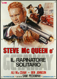 4j0099 GETAWAY Italian 2p R1970s Steve McQueen, McGraw, Peckinpah, completely different art!