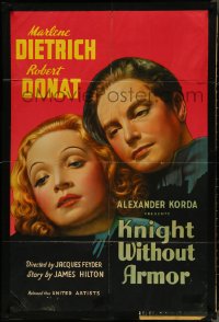 4j1022 KNIGHT WITHOUT ARMOR 1sh 1937 close up art of Marlene Dietrich & Robert Donat, ultra rare!