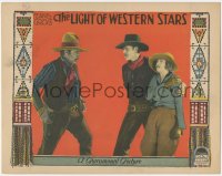 4j0782 LIGHT OF WESTERN STARS LC 1925 Noah Beery threatens Billie Dove & Jack Holt, Zane Grey!