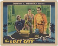 4j0784 LOST CITY LC 1935 c/u of William Boyd with two others, sci-fi serial, rare & full-color!