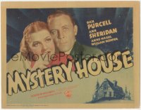 4j0725 MYSTERY HOUSE TC 1938 detective Purcell helps Ann Sheridan find her father's murderer, rare!