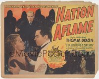 4j0726 NATION AFLAME TC 1937 a dynamic expose of a hooded menace by Thomas Dixon, very rare!