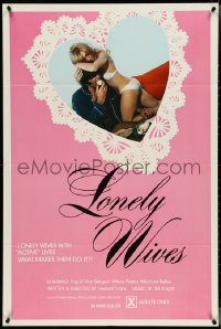 4j1030 LONELY WIVES 1sh 1973 German sexploitation, what makes them do it, they need action!