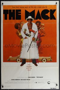 4j1037 MACK 1sh 1973 AIP, classic blaxploitation Pfeiffer art of Max Julien & his sexy ladies!