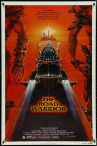 4j1039 MAD MAX 2: THE ROAD WARRIOR 1sh 1982 Mel Gibson in the title role, great art by Commander!