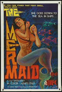 4j1049 MERMAID 1sh 1973 incredible Ekaleri art of sexy mermaid perfuming herself underwater!