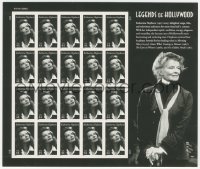 4j1306 KATHARINE HEPBURN Legends of Hollywood stamp sheet 2010 contains 20 unused postage stamps!