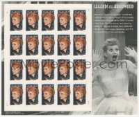 4j1307 LUCILLE BALL Legends of Hollywood stamp sheet 2000 contains 20 unused postage stamps!