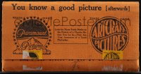 4j1295 PARAMOUNT & ARTCRAFT PERSONALITIES studio promo item 1910s with 28 photos of top stars!