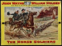 4j0387 HORSE SOLDIERS pressbook 1959 art of U.S. Cavalrymen John Wayne & William Holden, John Ford