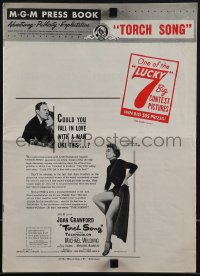 4j0400 TORCH SONG pressbook 1953 Joan Crawford, Michael Wilding, a wonderful love story, very rare!