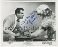 4j1240 FRED MACMURRAY signed 8x10 REPRO photo 1980s great scene playing chess with The Shaggy Dog!