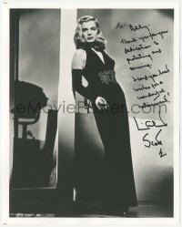 4j1246 LIZABETH SCOTT signed 8x10 photo 1980s sexy full-length portrait from Dead Reckoning!