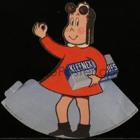 4j0490 LITTLE LULU die-cut 10x10 mini standee 1950 used to help sell Kleenex in stores!