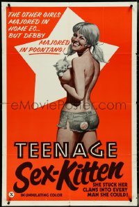 4j1181 TEENAGE SEX KITTEN 1sh 1975 sexy Ann Perry stuck her claws into every man she could!