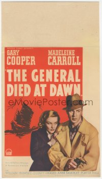 4j0401 GENERAL DIED AT DAWN mini WC 1936 mercenary Gary Cooper in China w/ Madeleine Carroll, rare!