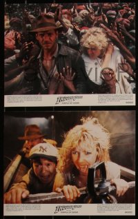 4j1357 INDIANA JONES & THE TEMPLE OF DOOM 8 8x10 1984 Lucas, Spielberg, Ford & Capshaw!