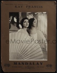 4j0243 MANDALAY 2 French LCs 1934 Kay Francis' beauty in a world with only 9 commandments, very rare!