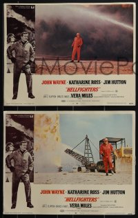 4j0654 HELLFIGHTERS 8 LCs 1968 John Wayne as fireman Red Adair, Katharine Ross!