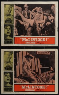 4j0655 McLINTOCK 8 LCs 1963 great western images of John Wayne, Maureen O'Hara, Yvonne De Carlo!