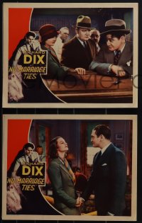 4j0688 NO MARRIAGE TIES 3 LCs 1933 alcoholic reporter Richard Dix & Elizabeth Allan, ultra rare!