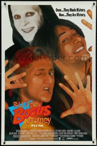 4k0722 BILL & TED'S BOGUS JOURNEY 1sh 1991 Keanu Reeves & Alex Winter, Grim Reaper, they're history!