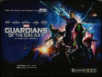 4k0085 GUARDIANS OF THE GALAXY advance DS British quad 2014 Zoe Saldana, Marvel Comics sci-fi!