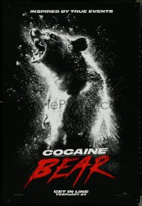 4k0374 COCAINE BEAR teaser DS Canadian 1sh 2023 black bear ingested a duffel bag of cocaine in 1985!