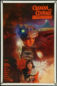 4k0734 CARAVAN OF COURAGE style A int'l 1sh 1984 An Ewok Adventure, Star Wars, Sano!