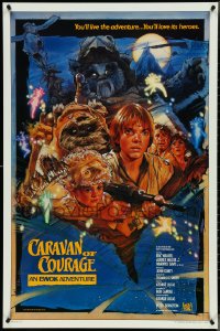 4k0733 CARAVAN OF COURAGE style B int'l 1sh 1984 Ewok Adventure, Star Wars, Struzan!