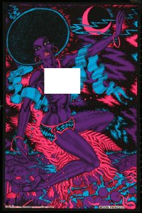 4k0338 MOON PRINCESS 23x34 commercial poster 1973 blacklight fantasy art of a sexy woman by Lykes!