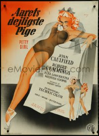 4k0367 PETTY GIRL Danish 1951 sexy Joan Caulfield by George Petty AND Benny Stilling, ultra rare!