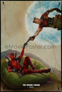 4k0759 DEADPOOL 2 style B teaser DS 1sh 2018 parody art of Michelangelo's The Creation of Adam!