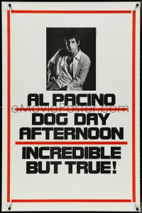 4k0766 DOG DAY AFTERNOON teaser 1sh 1975 Al Pacino, Sidney Lumet bank robbery crime classic!