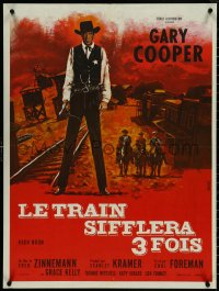 4k0425 HIGH NOON French 24x32 R1962 Gary Cooper, Grace Kelly, Lloyd Bridges, Fred Zinnemann!