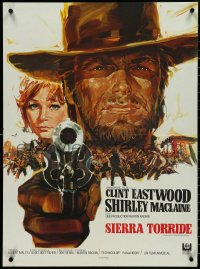 4k0437 TWO MULES FOR SISTER SARA French 23x31 1970 gunslinger Clint Eastwood & MacLaine, ultra rare!