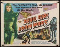 4k0157 DEVIL GIRL FROM MARS 1/2sh 1955 the fantastic night of terror that menaced the world!