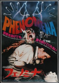 4k0647 PHENOMENA Japanese 1985 Dario Argento, terrified Jennifer Connelly, black background design!