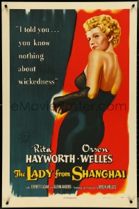 4k0684 LADY FROM SHANGHAI S2 poster 2000 wonderful full-length art of sexiest Rita Hayworth!