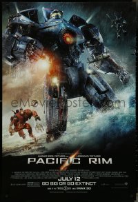 4k0882 PACIFIC RIM advance DS 1sh 2013 July style, Guillermo del Toro directed sci-fi, CGI image!