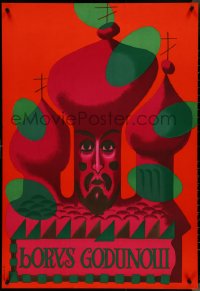 4k0405 BORYS GODUNOW stage play Polish 27x39 1961 Mroszczak art of castle!