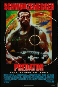 4k0888 PREDATOR 1sh 1987 Arnold Schwarzenegger jungle sci-fi thriller, soon the hunt will begin!