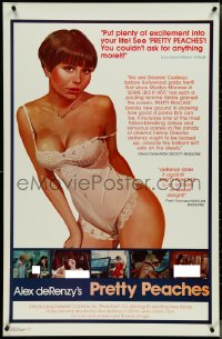 4k0890 PRETTY PEACHES 1sh 1978 super close art of sexy Desireee Costeau in barely-there nightie!