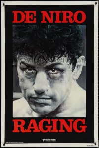 4k0893 RAGING BULL teaser 1sh 1980 Martin Scorsese, classic Kunio Hagio art of Robert De Niro!