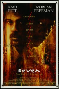 4k0925 SEVEN DS 1sh 1995 Freeman/Pitt, Gluttony, Greed, Sloth, Envy, Wrath, Pride, Lust!